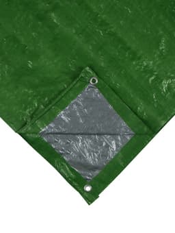 Тент защитный, 5×4 м, плотность 90 г/м², УФ, люверсы шаг 1 м, зелёный