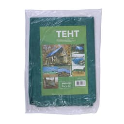 Тент защитный, 3×2 м, плотность 120 г/м², УФ, люверсы шаг 1 м, зелёный/серебристый