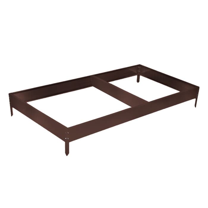 Грядка оцинкованная, 295×100×15 см, коричневая, Greengo