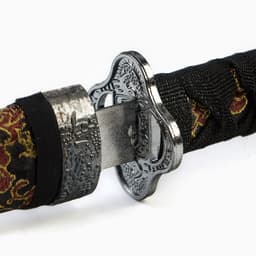 Макет оружия «Сувенирные катаны на подставке 3в1. Драконы на бежевом», подарочный набор, ножны ткань, 47 см; 70 см; 89 см