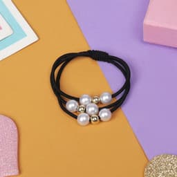 Резинка для волос QF «Валерия», жемчужные шарики, 5.5 см, МИКС