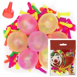 Водяные бомбочки на стрип-ленте 2", 100 шт., с насадкой для воды, МИКС