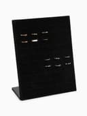 Подставка под кольца QF, 50 мест, флок, чёрная, 20×9.7×24 см