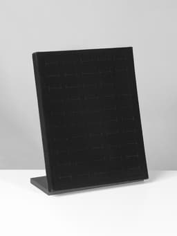 Подставка под кольца QF, 50 мест, флок, чёрная, 20×9.7×24 см