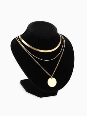 Бюст для украшений QF, 13×12.5×15.5 см, h=15.5 см, чёрный