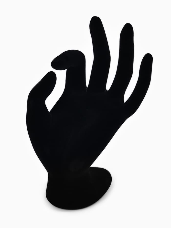 Подставка для украшений QF «Рука» 8.5×7×16 см, чёрная