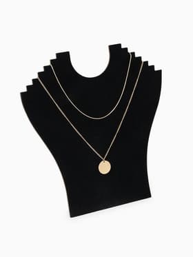 Бюст для украшений QF, 23×7×24 см, h=24 см, чёрный