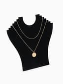 Бюст для украшений QF, 23×7×24 см, h=24 см, чёрный