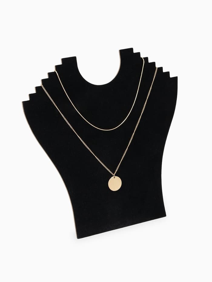 Бюст для украшений QF, 23×7×24 см, h=24 см, чёрный