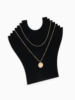 Бюст для украшений QF, 23×7×24 см, h=24 см, чёрный