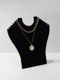 Бюст для украшений QF, 23×7×24 см, h=24 см, чёрный