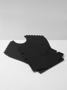 Бюст для украшений QF, 23×7×24 см, h=24 см, чёрный