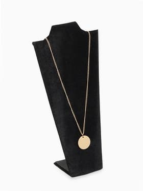 Бюст для украшений QF, 10.5×5.5×22 см, h=22 см, чёрный