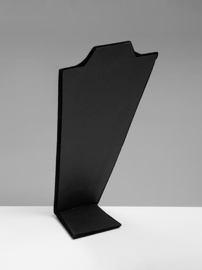 Бюст для украшений QF, 10.5×5.5×22 см, h=22 см, чёрный