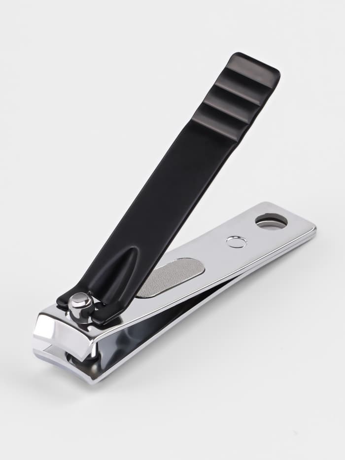 Кусачки книпсер маникюрные, 5.5 см, в коробке, цвет чёрный, серебристый