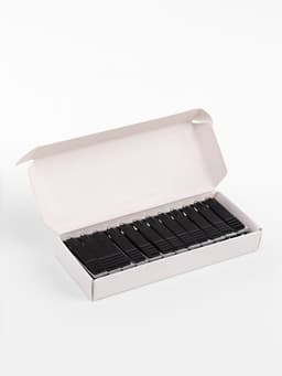 Кусачки книпсер маникюрные, 5.5 см, в коробке, цвет чёрный, серебристый