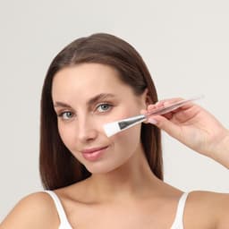 Кисть для масок, 17 (± 1) см, цвет прозрачный/белый