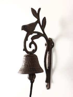 Колокол настенный декоративный «Птица на ветке», чугун, 24×12×7.5 см