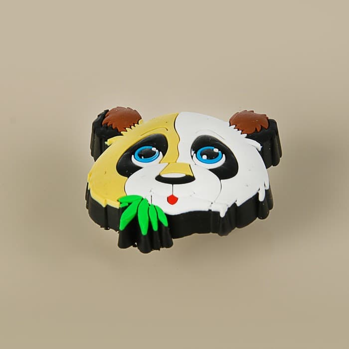 Ручка кнопка детская KId=001, «Панда», резиновая