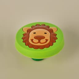 Ручка кнопка детская KId=016, «Львенок», резиновая