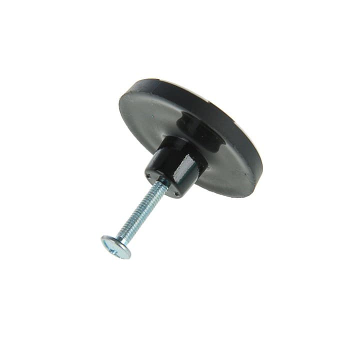 Ручка кнопка детская KId=014, «Футбольный мяч», резиновая, белая/черная