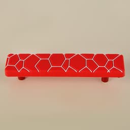 Ручка-скоба детская CAPPIO KID 031, «Паутина», м/о 96 мм, резиновая, цвет красный