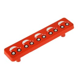 Ручка-скоба детская CAPPIO KID 013, «Машинка», м/о 96 мм, резиновая, цвет красный