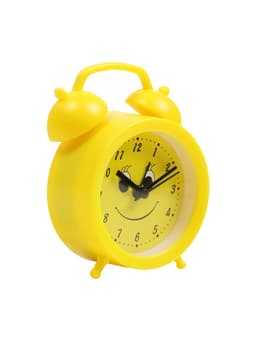 Часы - будильник настольные «Смайл», дискретный ход, 9×12 см, 1хАА, жёлтые