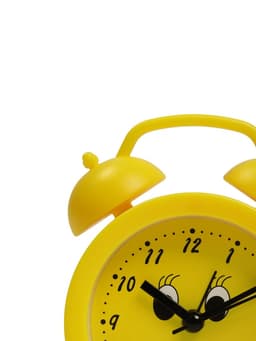 Часы - будильник настольные «Смайл», дискретный ход, 9×12 см, 1хАА, жёлтые