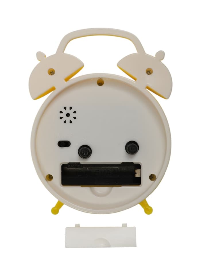 Часы - будильник настольные «Смайл», дискретный ход, 9×12 см, 1хАА, жёлтые