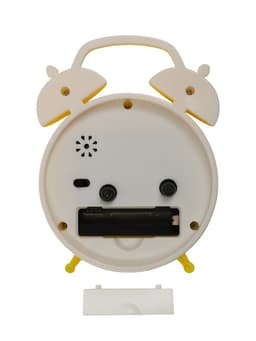 Часы - будильник настольные «Смайл», дискретный ход, 9×12 см, 1хАА, жёлтые