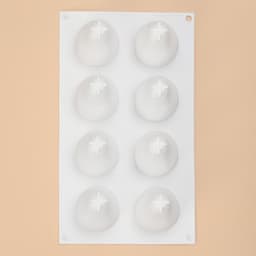 Форма для муссовых десертов и выпечки Доляна «Груша», силикон, 29.3×17.2×6.5 см, 8 ячеек (d=5.5 см), белая