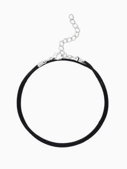 Шнурок нейлоновый d=1.5 мм, 43 см + удлинитель, чёрный