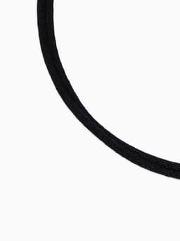 Шнурок нейлоновый d=1.5 мм, 43 см + удлинитель, чёрный