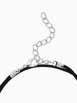 Шнурок нейлоновый d=1.5 мм, 43 см + удлинитель, чёрный