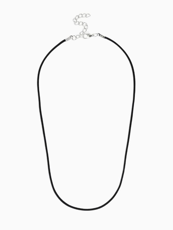 Шнурок нейлоновый d=1.5 мм, 43 см + удлинитель, чёрный