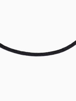 Шнурок нейлоновый d=1.5 мм, 43 см + удлинитель, чёрный