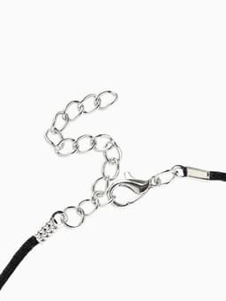 Шнурок нейлоновый d=1.5 мм, 43 см + удлинитель, чёрный