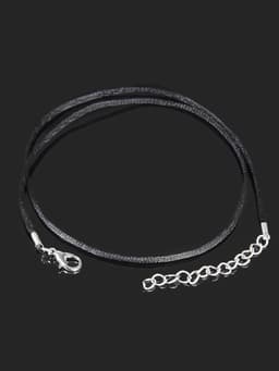 Шнурок нейлоновый d=1.5 мм, 43 см + удлинитель, чёрный