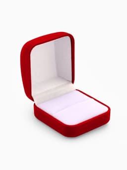 Футляр под кольцо, серьги «Классический», бархатный, 5×5.5 см, красный