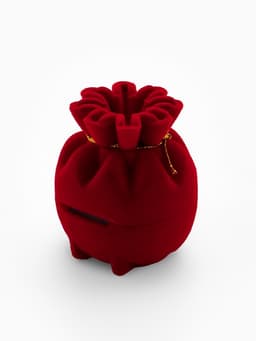 Футляр под серьги, кольцо «Мешочек подарочный», бархатный, 5.5×4.6 см, красный