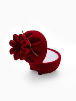 Футляр под серьги, кольцо «Мешочек подарочный», бархатный, 5.5×4.6 см, красный