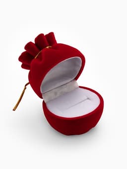 Футляр под серьги, кольцо «Мешочек подарочный», бархатный, 5.5×4.6 см, красный