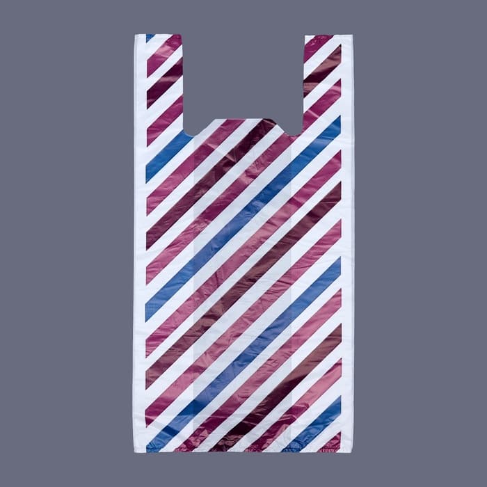 Пакет «Параллели», полиэтиленовый, майка, 30×60 см, 22 мкм