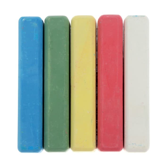 Мелки цветные для асфальта 5 штук Calligrata, квадратные