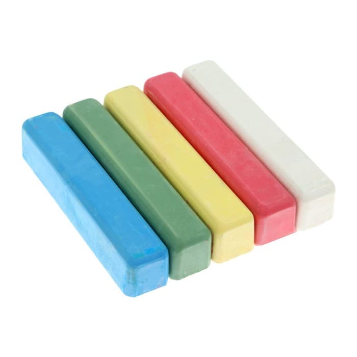 Мелки цветные для асфальта 5 штук Calligrata, квадратные