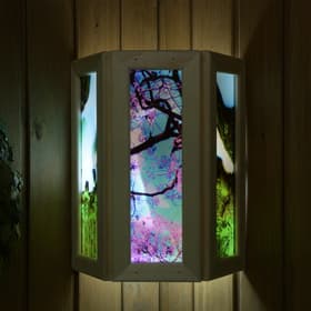 Абажур для бани и сауны, 33×29×12 см, настенный, деревянный, с УФ-печатью, «Добропаровъ»