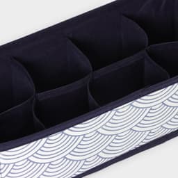 Органайзер для хранения белья Доляна «Волна», 8 ячеек, 28×14×10 см, синий