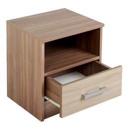 Тумба прикроватная напольная «ЭКО», 400×375×468 мм, цвет ясень шимо светлый/темный