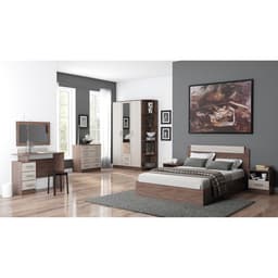 Тумба прикроватная напольная «ЭКО», 400×375×468 мм, цвет ясень шимо светлый/темный